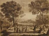 EARLOM Richard Women Dancing, From The Original Drawing In The Collection Of The Duke Of Devonshire, After Claude Lorrain EARLOM Richard Women Dancing, From The Original Drawing In The Collection Of The Duke Of Devonshire, After Claude Lorrain