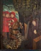 EARLY Tom 16th Ct. A Holy Monk In Prayer Being Suprised By A Noble Shoot EARLY Tom 16th Ct. A Holy Monk In Prayer Being Suprised By A Noble Shoot