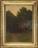 EATON Charles Warren Sun Setting Behind The Forest Glade EATON Charles Warren Sun Setting Behind The Forest Glade