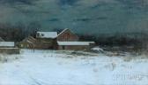 EATON Charles Warren Twilight Landscape With Farm In Snow EATON Charles Warren Twilight Landscape With Farm In Snow