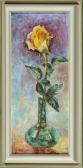 EBERHARD Marie Gelbe Rose In Glasvase EBERHARD Marie Gelbe Rose In Glasvase