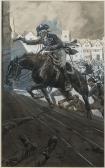 EDWARDS Lionel Dalhousie R. It Was Madinier, The Captain Of The Lyonnais, The Reins Between His Teeth And A Pistol In Each Hand, He Urged His Spirited Animal Up The Broad Steps Of The Hotel Du Ville EDWARDS Lionel Dalhousie R. It Was Madinier, The Captain Of The Lyonnais, The Reins Between His Teeth And A Pistol In Each Hand, He Urged His Spirited Animal Up The Broad Steps Of The Hotel Du Ville