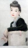 EDZARD Dietz Young Lady Leaning Against A Hat Box EDZARD Dietz Young Lady Leaning Against A Hat Box