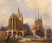 EIBNER Friedrich The Cathedral Square With Severi Church In Erfurt EIBNER Friedrich The Cathedral Square With Severi Church In Erfurt