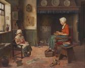 EICHINGER Erwin Mutter Und Tochter In Der Küche EICHINGER Erwin Mutter Und Tochter In Der Küche