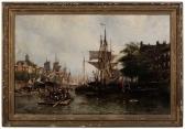 EICKELBERG Willem Hendrik Harbor At Amsterdam EICKELBERG Willem Hendrik Harbor At Amsterdam