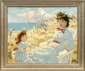 EISENDIECK Suzanne Junge Mutter Mit Kind Am Strand EISENDIECK Suzanne Junge Mutter Mit Kind Am Strand