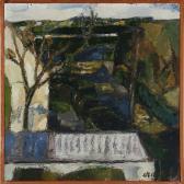EKELUND Poul "landskab Med Blå Vej" (scenery With Blue Road) EKELUND Poul "landskab Med Blå Vej" (scenery With Blue Road)