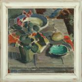 ELKJAER Svend Still Life With Platesand A Plant ELKJAER Svend Still Life With Platesand A Plant