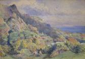 ELLIS Tristram James Cattle On A Hillsidepasture With Cliffs And A Shoreline Beyond ELLIS Tristram James Cattle On A Hillsidepasture With Cliffs And A Shoreline Beyond