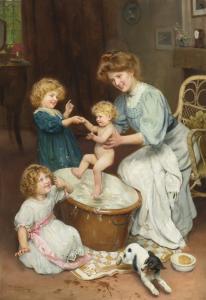 Arthur John Elsley - Baby's Bath Time