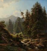 ENGELHARDT Georg Waldarbeiter Räumen Einen Gebirgsbach ENGELHARDT Georg Waldarbeiter Räumen Einen Gebirgsbach