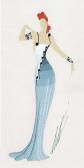 ERTE Lady In Evening Dress ERTE Lady In Evening Dress