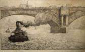 EVANS H.P. Tugs Passing Under London Bridge EVANS H.P. Tugs Passing Under London Bridge