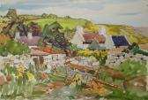 EVANS Will Sunny Scene With Old Coastal Cottages And Farm-trailer EVANS Will Sunny Scene With Old Coastal Cottages And Farm-trailer