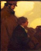 EVERETT Walter Hunt A Portrait Of A Father And Son In Profile EVERETT Walter Hunt A Portrait Of A Father And Son In Profile