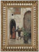 FABBI Alberto Figures In An Ornate Oriental Courtyard FABBI Alberto Figures In An Ornate Oriental Courtyard