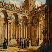 FABRIS Jacopo Elegant People In Front Of An Old Palace FABRIS Jacopo Elegant People In Front Of An Old Palace