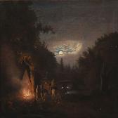 FABRITIUS DE TENGNAGEL Frederik Michael E. Night In The Forest With Travellers Resting At A Fire FABRITIUS DE TENGNAGEL Frederik Michael E. Night In The Forest With Travellers Resting At A Fire