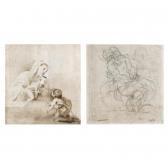 FACCINI Pietro Recto: Madonna And Child And St. John The Baptist Verso: Study For A Deposition FACCINI Pietro Recto: Madonna And Child And St. John The Baptist Verso: Study For A Deposition