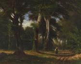FAHRBACH Carl Ludwig Waldweg Mit Personen FAHRBACH Carl Ludwig Waldweg Mit Personen