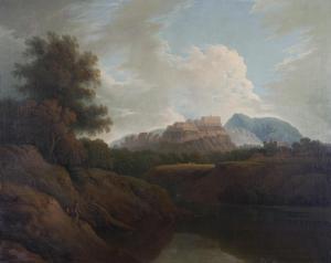 Joseph Farington - View Of Edinburgh Castle From The Water Of Leith