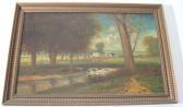 FARREN N. Landscape With Mission, Possibly California FARREN N. Landscape With Mission, Possibly California