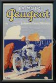 FAVRE Georges Peugeot Motorcycle Poster, La Grande Marque Nationale FAVRE Georges Peugeot Motorcycle Poster, La Grande Marque Nationale