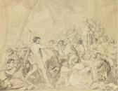 FECHNER Eduard Clemens Theseus Tötet Den Minotaurus Und Befreit Die Kinder. FECHNER Eduard Clemens Theseus Tötet Den Minotaurus Und Befreit Die Kinder.