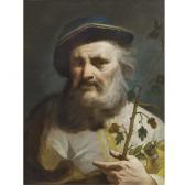 FEDELI IL MAGGIOTTO Domenico Busto Di Vecchio Barbato Con Ramo Di Quercia E Vischio FEDELI IL MAGGIOTTO Domenico Busto Di Vecchio Barbato Con Ramo Di Quercia E Vischio