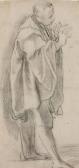 FENZONI Ferrau A Man Wearing A Cape Standing In Profile Facing Right FENZONI Ferrau A Man Wearing A Cape Standing In Profile Facing Right