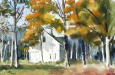 FERIOLA James Philip Autumn With Church And Portrait FERIOLA James Philip Autumn With Church And Portrait