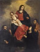 FERRARI de Orazio La Madonna Della Cintura Con Santi Agostino E Monica Alla Presenza Di Un Francescano FERRARI de Orazio La Madonna Della Cintura Con Santi Agostino E Monica Alla Presenza Di Un Francescano
