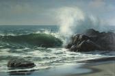 FETHEROLF James A. Waves Crashing Against A Rocky Shore FETHEROLF James A. Waves Crashing Against A Rocky Shore