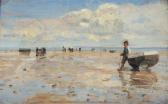 FEYEN Jacques Eugene Figures On A Beach, Low Tide FEYEN Jacques Eugene Figures On A Beach, Low Tide