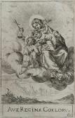 FIALETTI Odoardo La Vierge Avec L’’enfant Et St Jean Baptiste Sur Les Nuées FIALETTI Odoardo La Vierge Avec L’’enfant Et St Jean Baptiste Sur Les Nuées