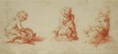 FIALETTI Odoardo Study Of Cherubs Riding Dolphins FIALETTI Odoardo Study Of Cherubs Riding Dolphins