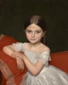 FICHOT Michel Charles Portrait De Marie-gabrielle-berthe Bascle FICHOT Michel Charles Portrait De Marie-gabrielle-berthe Bascle
