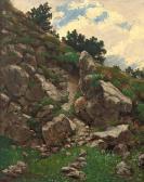 fichtner theodor Gebirgshang Mit Alpenrosen Und Latschenkiefern fichtner theodor Gebirgshang Mit Alpenrosen Und Latschenkiefern