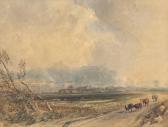 FIELDING Anthony Van dyke Copley Cattle On A Track Near Arundel, Sussex FIELDING Anthony Van dyke Copley Cattle On A Track Near Arundel, Sussex