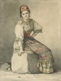 FILIPPOV Konstantin A Crimean Girl In Traditional Costume FILIPPOV Konstantin A Crimean Girl In Traditional Costume