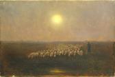 FISHER Hugo Anton A Shepherd Leading His Flock To Water FISHER Hugo Anton A Shepherd Leading His Flock To Water