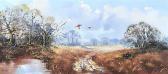 Fitzsimons Frank Pheasants Over The Woods With Scrabo In The Distance Fitzsimons Frank Pheasants Over The Woods With Scrabo In The Distance