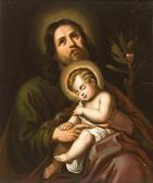 FLATZ Johann Gebhard Madonna Mit Dem Christuskind Und Stieglitz - Josef Mit Dem Christuskind FLATZ Johann Gebhard Madonna Mit Dem Christuskind Und Stieglitz - Josef Mit Dem Christuskind