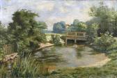 FLECKINGER Wilhelm Sommerlich-sonnige Bachlandschaft FLECKINGER Wilhelm Sommerlich-sonnige Bachlandschaft