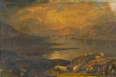 FLEMING John B. Sheep In A Highland Loch Landscape FLEMING John B. Sheep In A Highland Loch Landscape