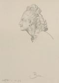 FLINT William Russell Bust Profile Portrait Of 'beda' FLINT William Russell Bust Profile Portrait Of 'beda'