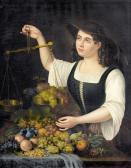 FORSTER George E. Marktfrau Beim Abwiegen Von Früchten. FORSTER George E. Marktfrau Beim Abwiegen Von Früchten.