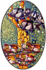 Leopold Forstner - Mosaik Mit Fischen Kunstgewerbliche Werkstätte