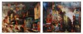 FOSS Oliver Pair Of Parisian Street Scenes FOSS Oliver Pair Of Parisian Street Scenes